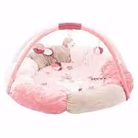 تشک بازی خرگوش صورتی ناتو Nattou Stuffed playmat with arches