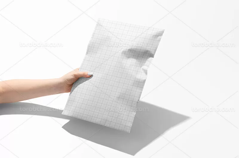 موکاپ پاکت بسته بندی کاغذی | گرافیک با طعم تربچه