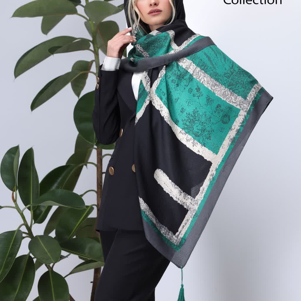 روسری نخی بهاره ساده وشیک قواره 140