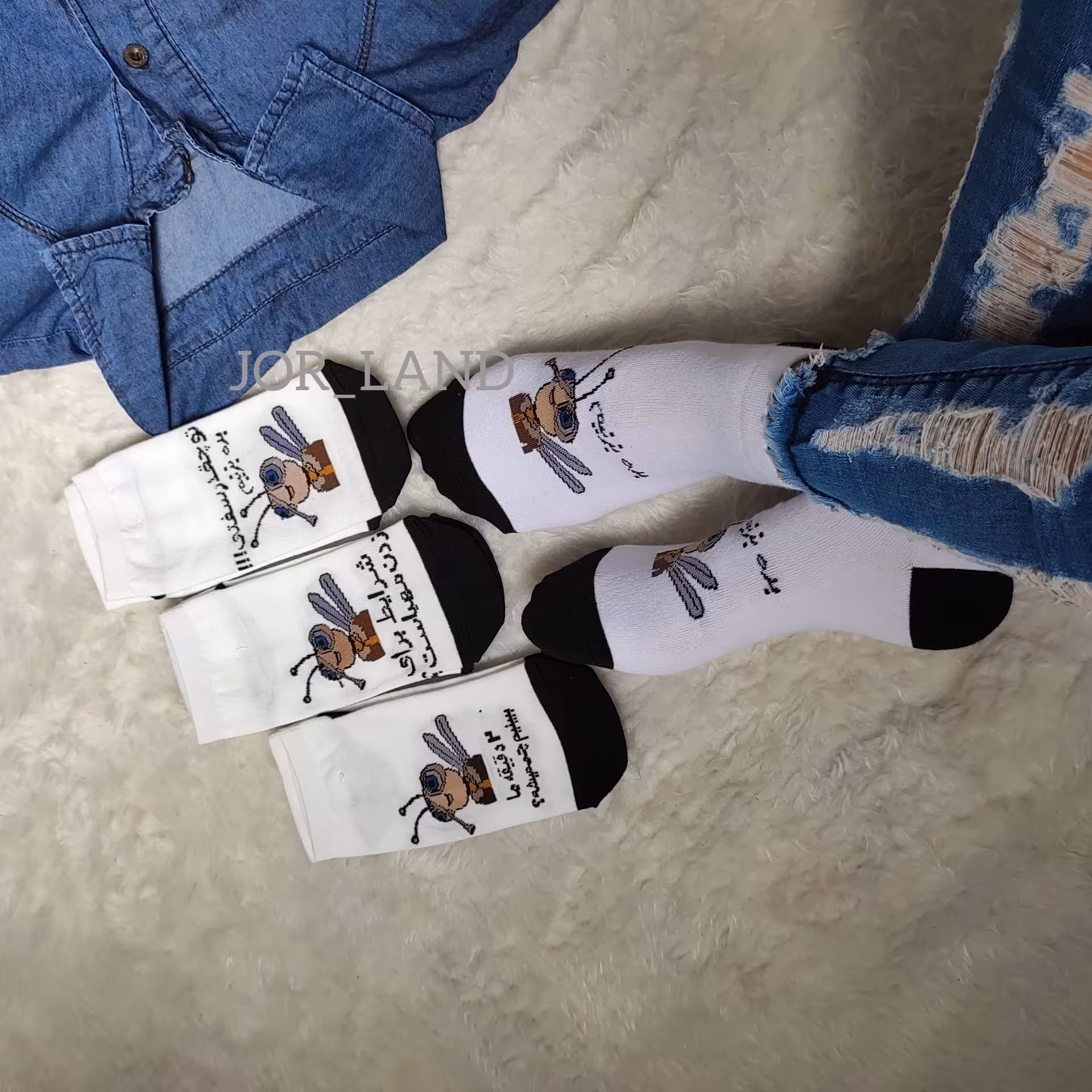 جوراب طرح پشه