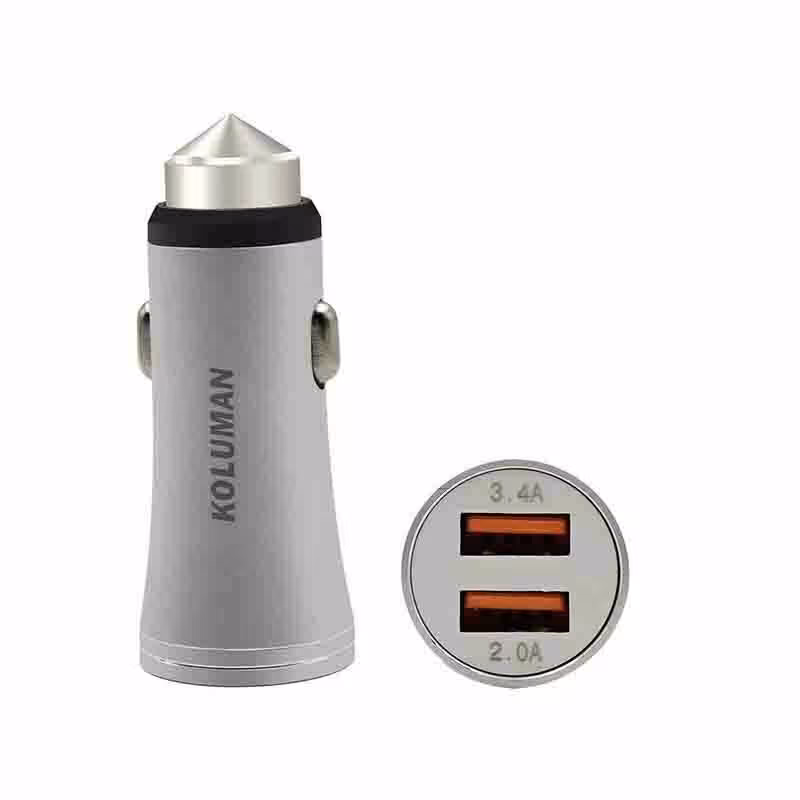 شارژر فندکی دو پورت کلومن مدل KC-C700