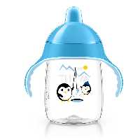 لیوان دسته دار 18  ماه 340 میل آبی avent 75505