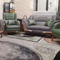 مبل راحتی هفت نفره مدل مارشال باتیس با کلاف چوب روسی بسیار مقاوم و شیک