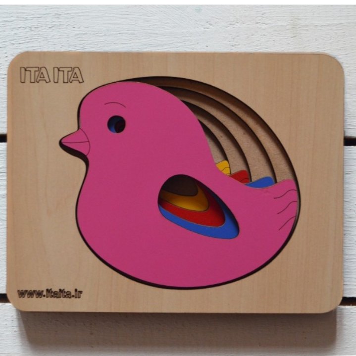 پازل چوبی طبقاتی جوجه