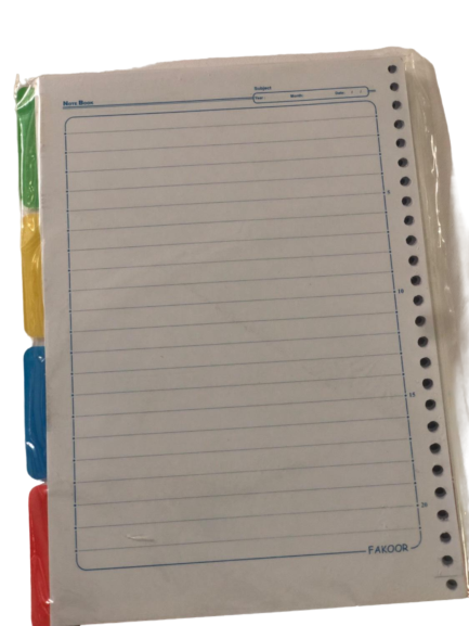 برگه کلاسور