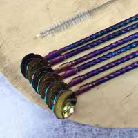 قاشق نی دار شربت خوری استیل قاشق شربت خوری استیل