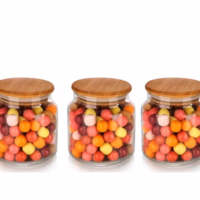 بانکه شیشه ای درب چوبی ایمپرلند سایز  6