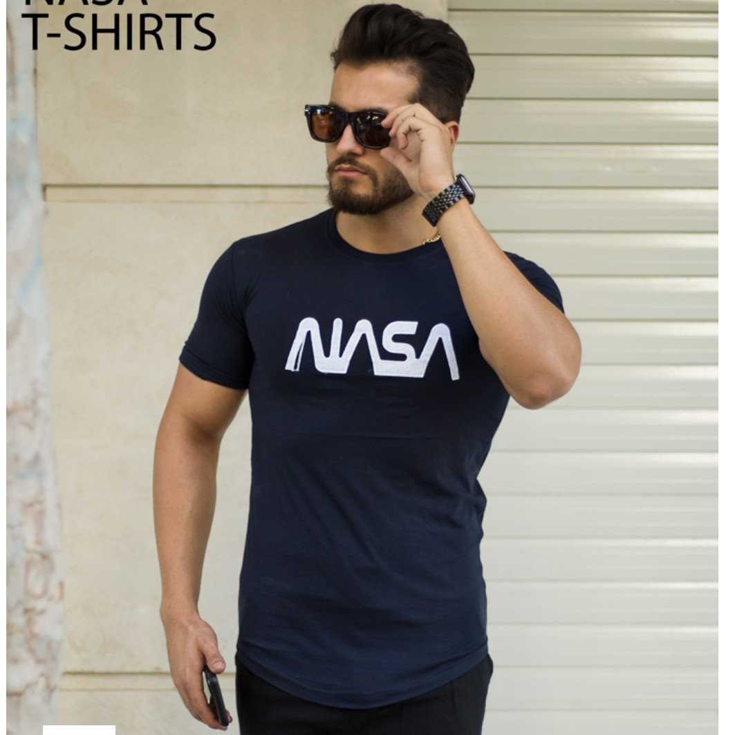 تیشرت مردانه مدل NASA سورمه ای