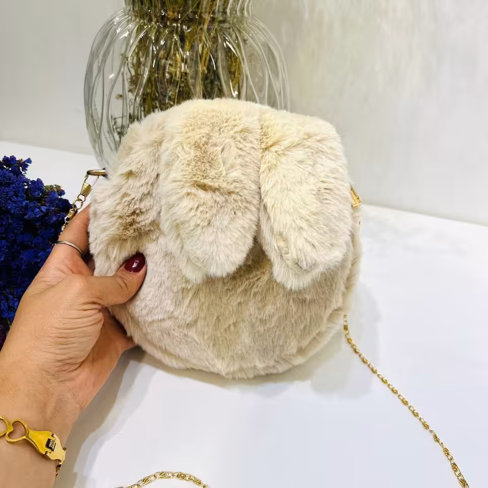 کیف خرگوشی خز دخترانه