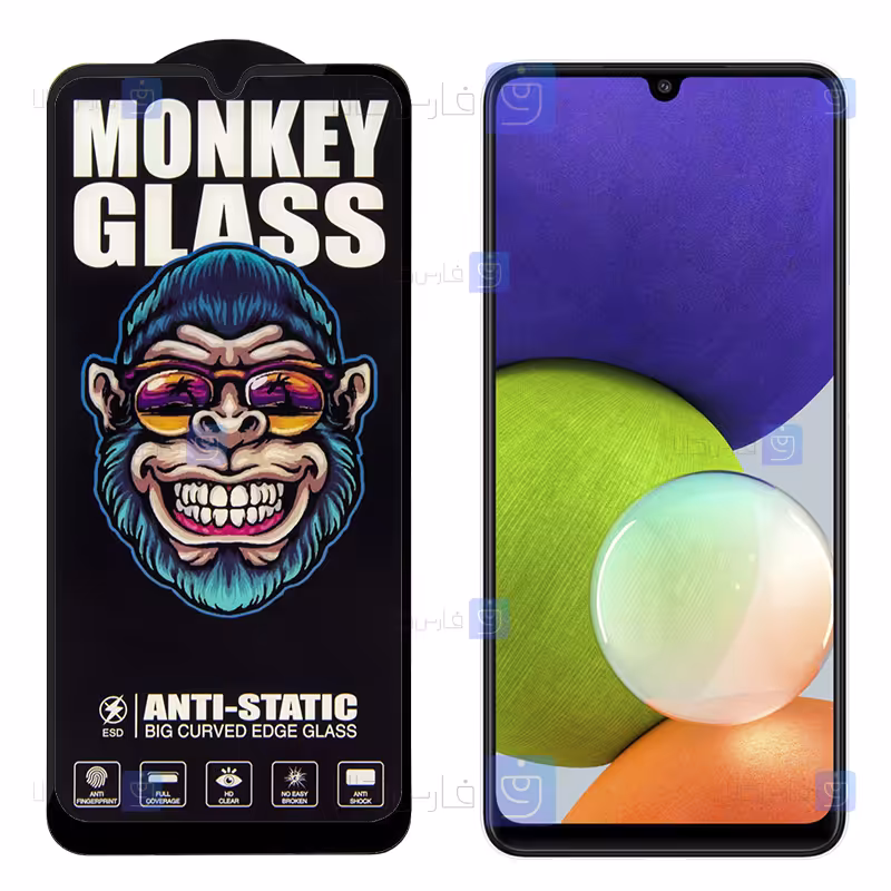 خرید گلس A22 4G مدل Monkey Anti Static | فارس کالا