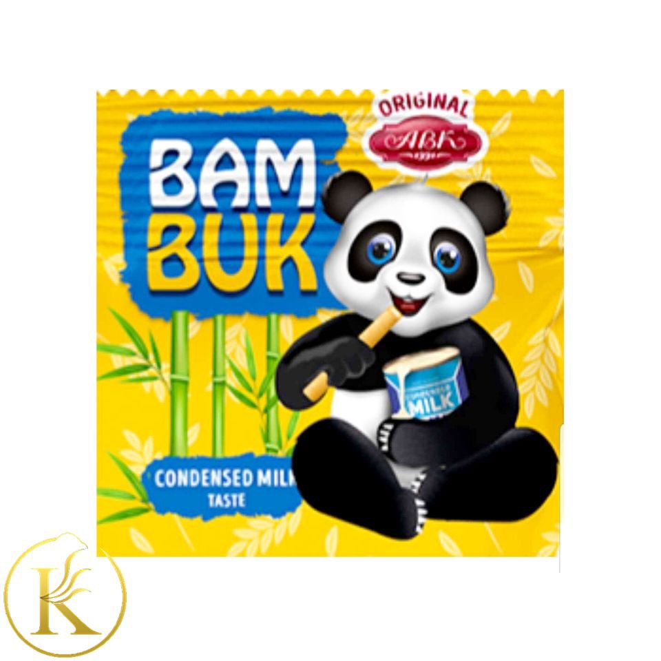 بیسکوییت رولی با طعم شیر عسلی بام بوک 200 گرمی Bambuk
