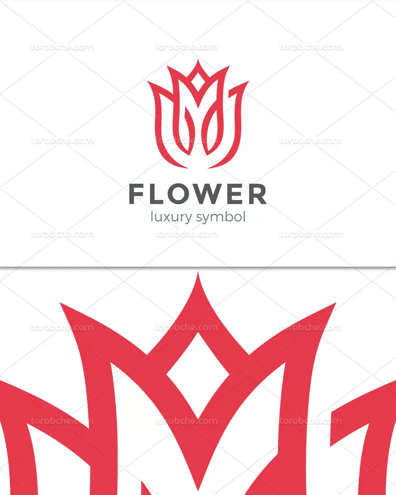 وکتور لوگوی گل لاله سرخ | گرافیک با طعم تربچه