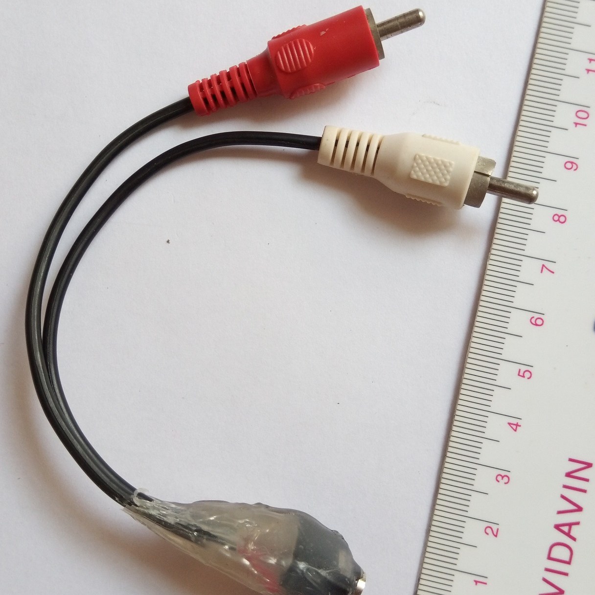 تبدیل 2 به 1 جک 3.5 میلی متری RCA rca مادگی هندزفری aux AUX دو فیش رنگی