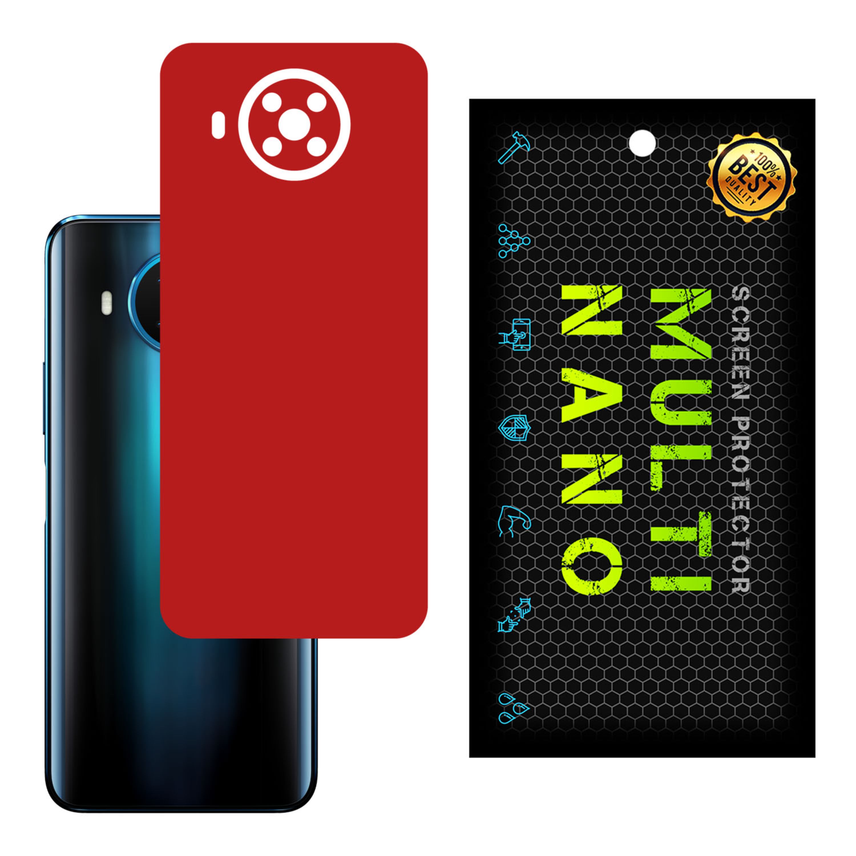 برچسب پوششی MultiNano مدل X-F1M-Red برای پشت موبایل   Nokia 8.3  