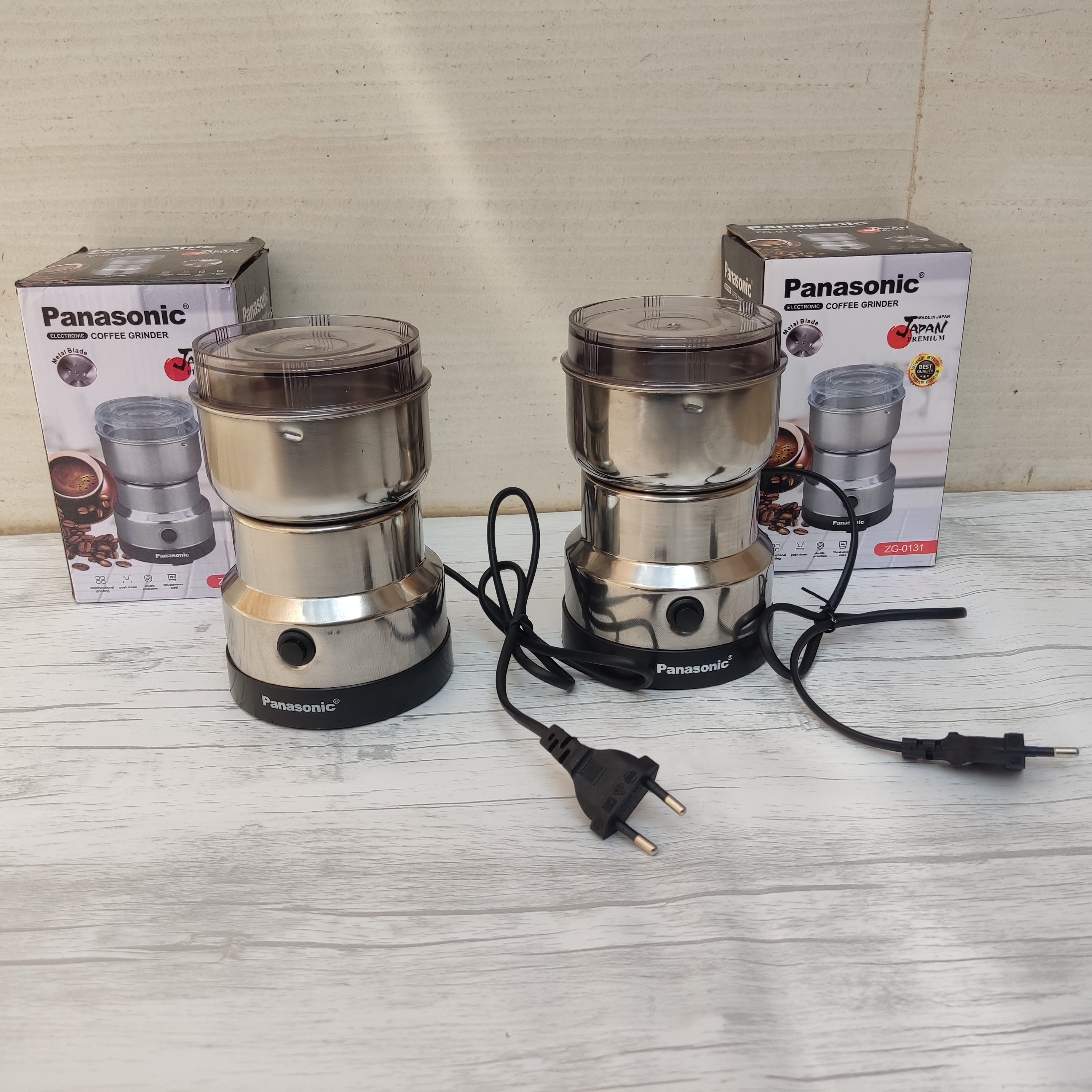 آسیاب برقی پاناسونیک 350 وات 8 تیغه کاسه استیل ضد زنگ ژاپنJAPAN تیغه فلزی برای آسیاب قهوه.برنج.خشکبار.ادویه.خردکن.میکسر