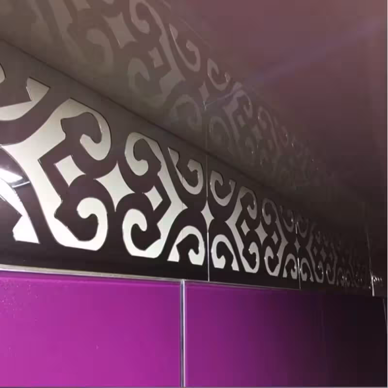 آینه دکوراتیو مولتی استایل نوار اسلیمی، 4 قطعه 50 سانتی در دو رنگ طلایی و نقره ای