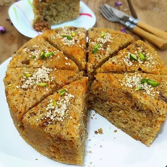 کیک هویج وگردو کیک خانگی یا کیک هویج ودارچین تازه وخوشمزه وسالم