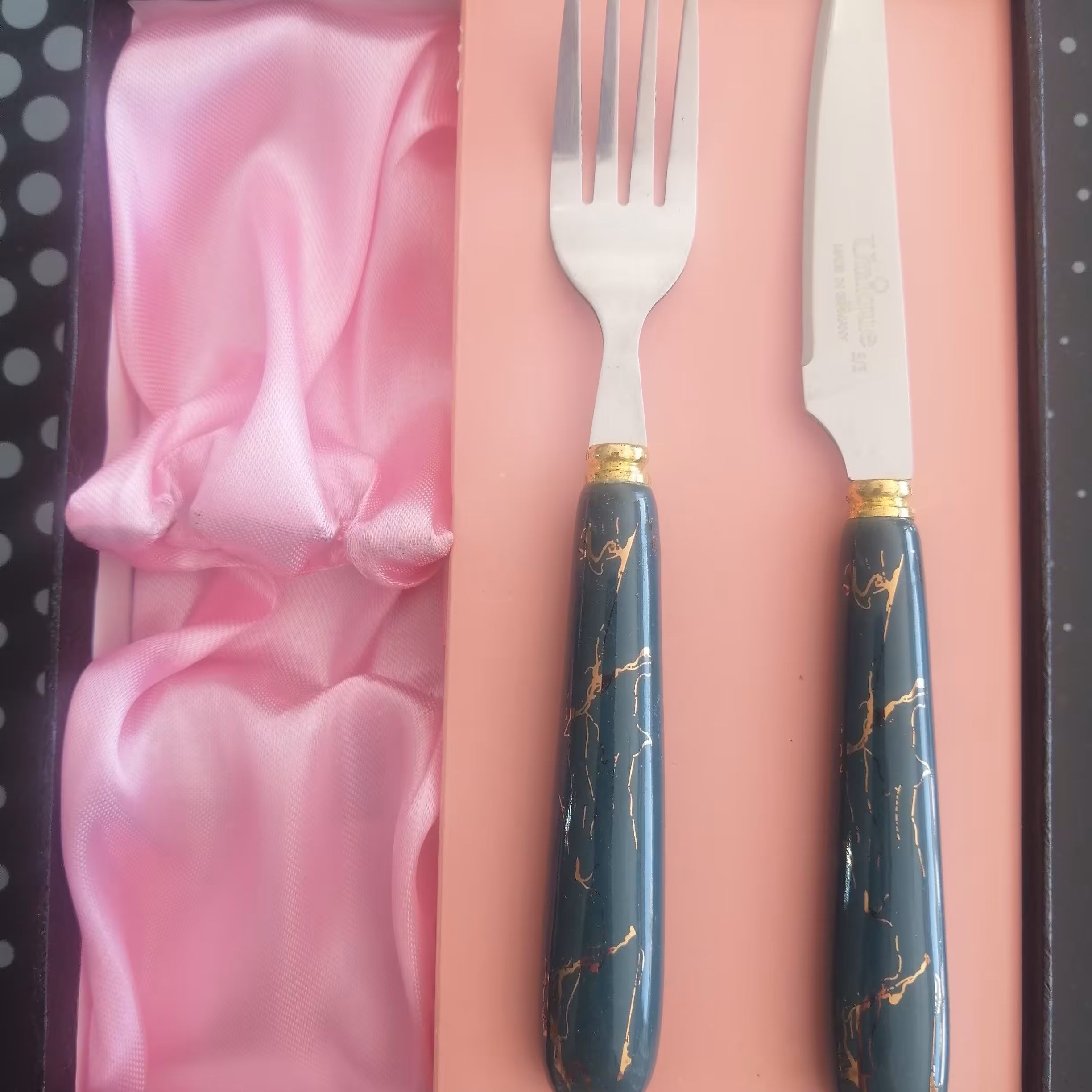 ست کارد و چنگال دسته سرامیک برند معتبر یونیک، ست 12 عددی 