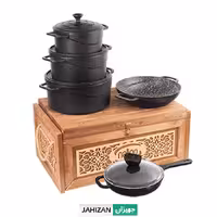 سرویس چدن نالینو 9پارچه مدل Dio (با جعبه چوبی)