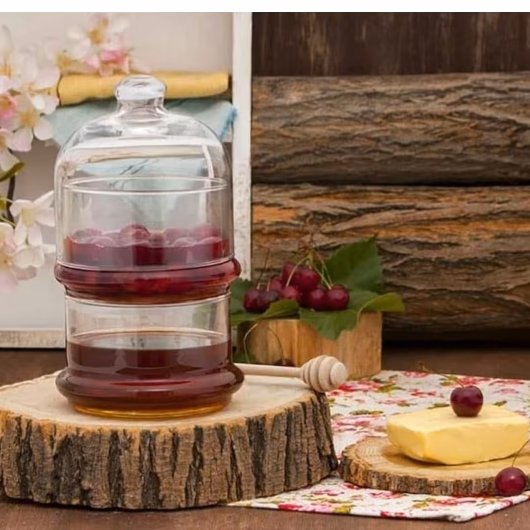 عسل خوری دوطبقه مربا خوری ظرف تنقلات