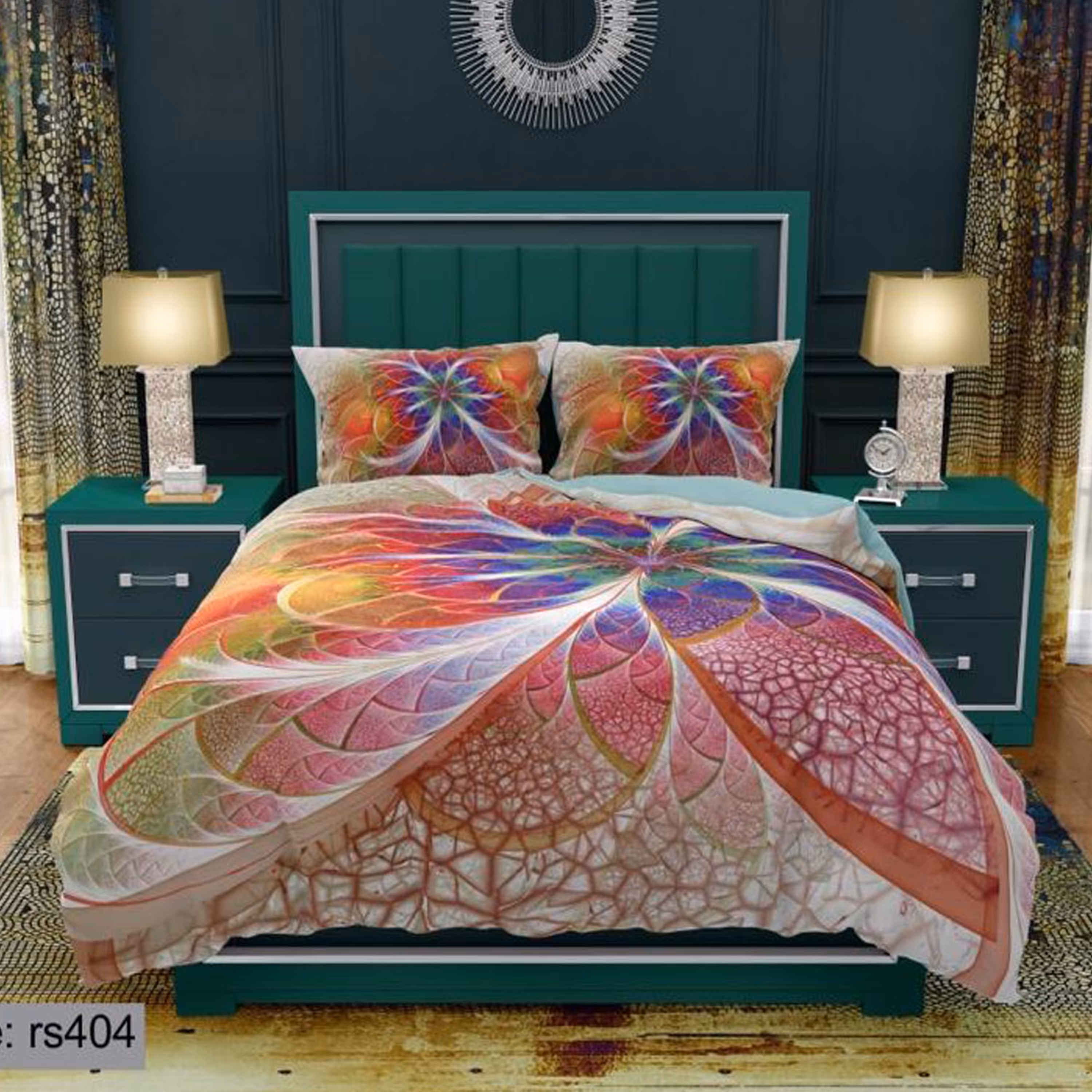 سرویس روتختی 2 نفره تنسل چاپی برندترک لند(Turk Land) rs 404