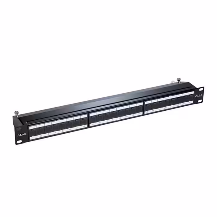 قیمت و خرید پچ پنل Cat6 کیستونی شیلد دار 24 پورت دی لینک مدل NPP-C62BLK241 | یاس ارتباط