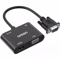 تبدیل vga به hdmi و vga پاوردار اونتن مدل Onten OTN-5138HV VGA to FHD HDMI   VGA