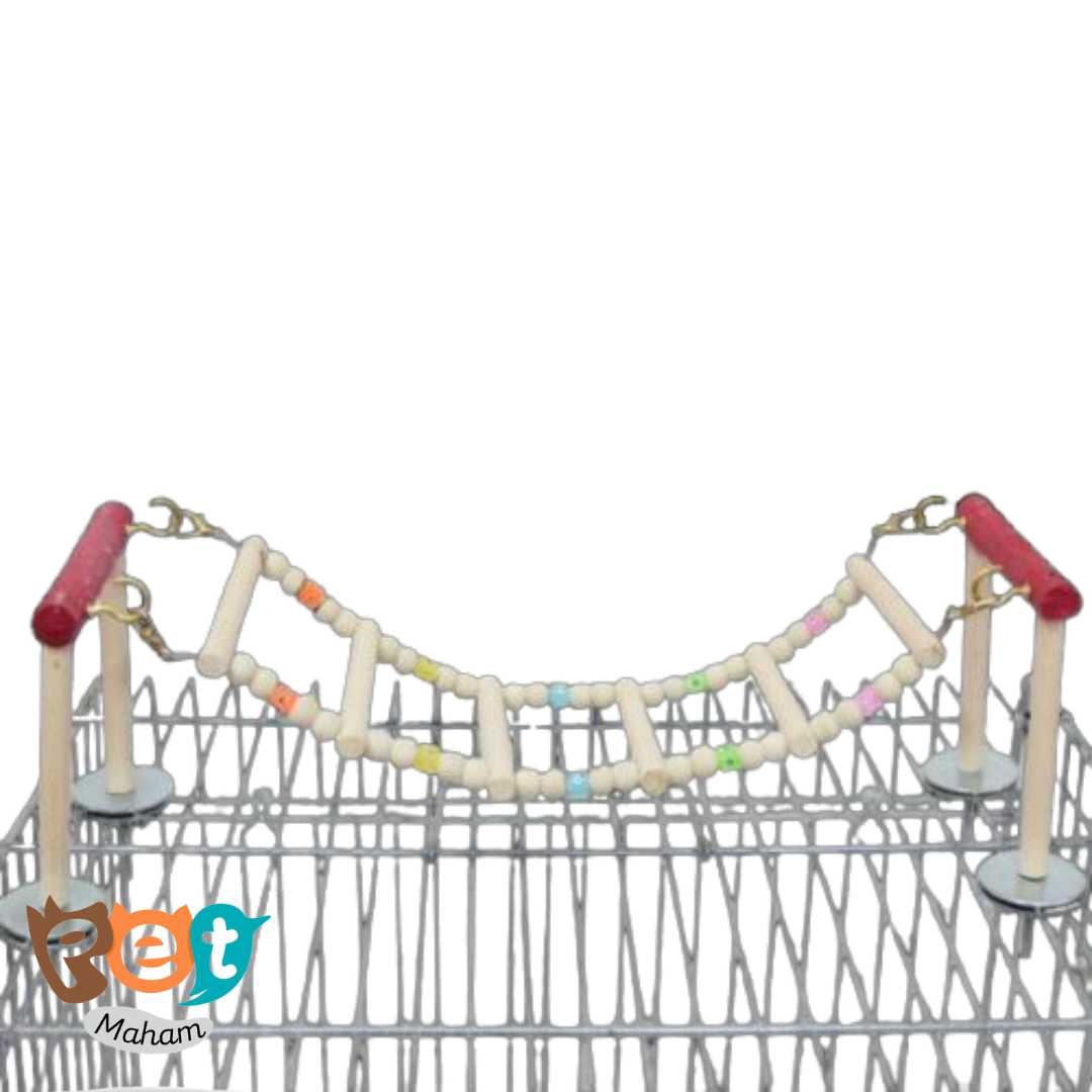 اسباب بازی پرنده مدل نردبان معلق سایز 1 مناسب همه پرندگان با رنگ خوراکی