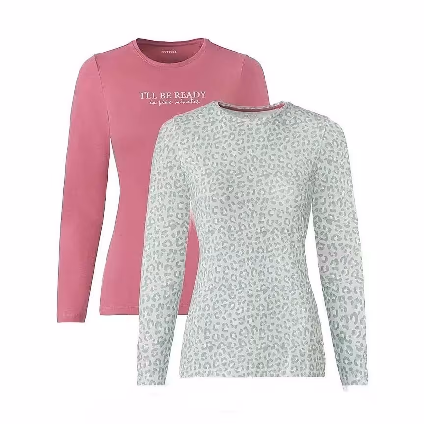 پک دو عددی بلوز آستین بلند زنانه اسمارا esmara آلمان سایز S  (ارسال رایگان)