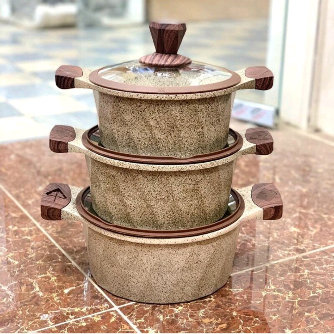 سرویس قابلمه شش پارچه زیو طرح دایموند مدل z-8170-22