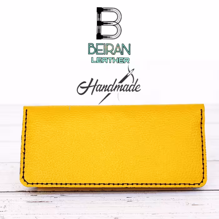 کیف پولی چرم طبیعی دستدوز مدل آرتمیاس برند بیران چرم