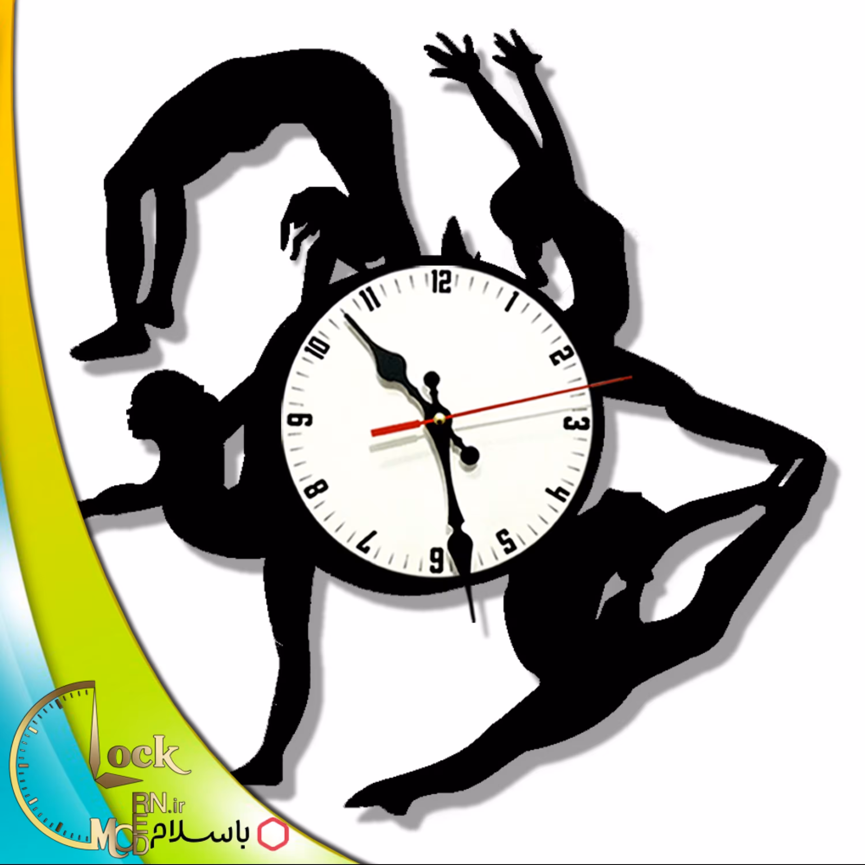 ساعت دیواری طرح ژیمناستیک کد 650 (پس کرایه)