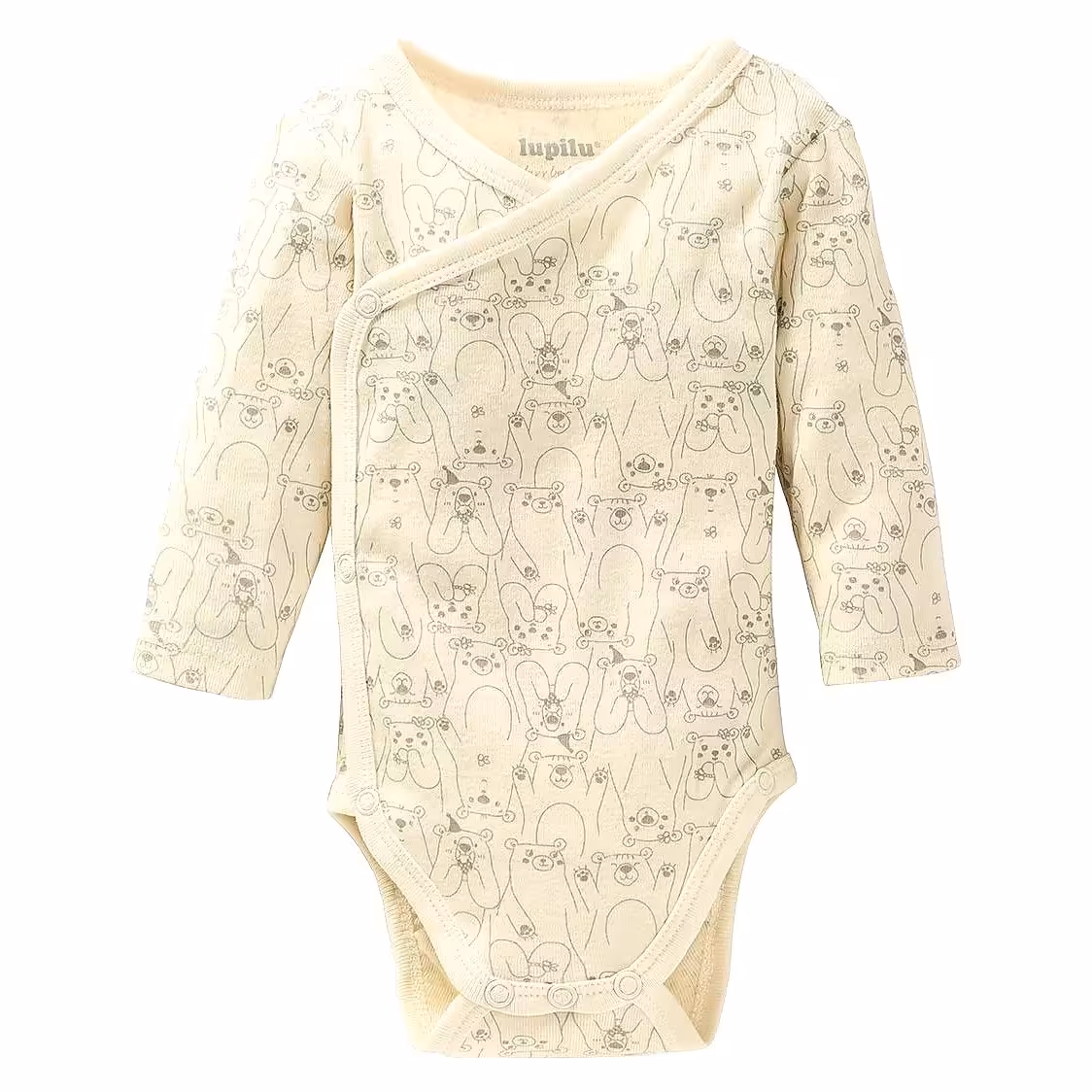 بادی نوزادی زیردکمه  برند لوپیلو LUPILU   آلمان سایز  6 تا 12 ماه طرح خرسی 