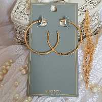  گوشواره روکش طلا حلقه ای قطر 4 سانت از شرکت آلمانی beeline  کد 116