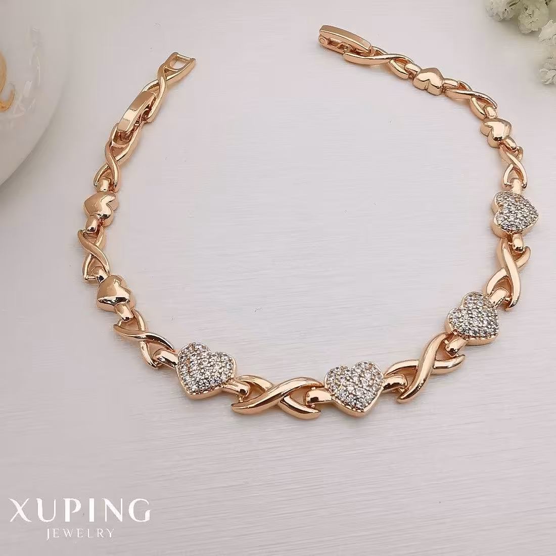 دستبند ژوپینگ آبکاری طلا درجه یک رنگ ثابت و ضدحساسیت