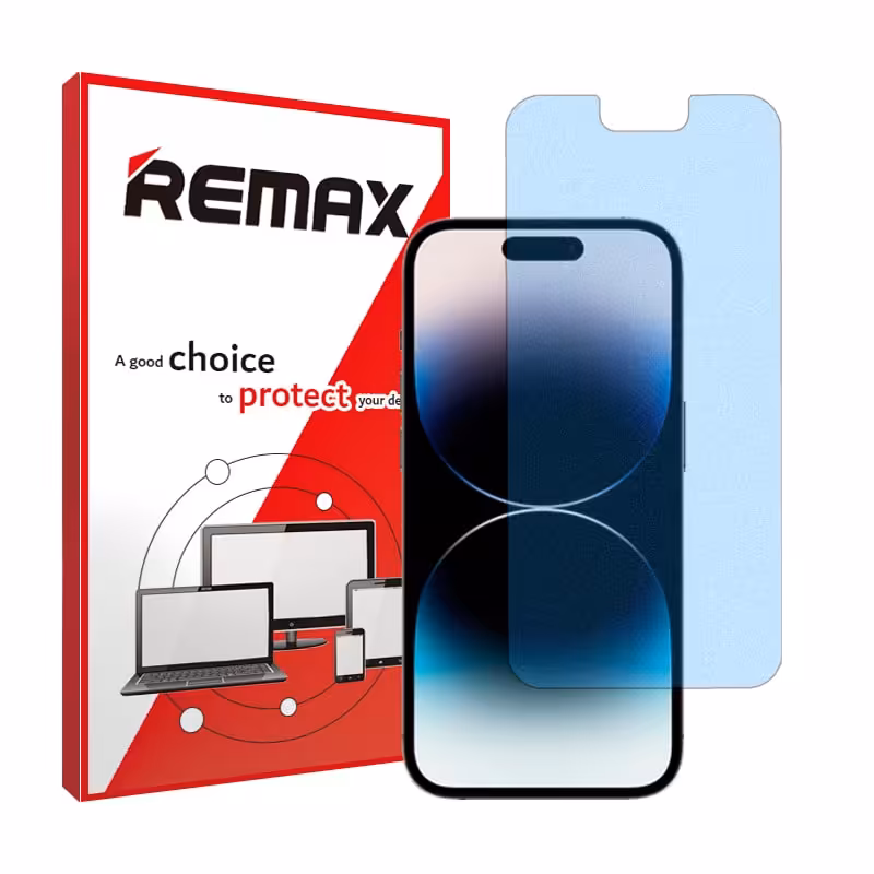 گلس اپل iPhone 14 Pro Max مدل مات آنتی بلو برند ریمکس کد S