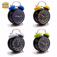 ساعت رومیزی زنگ دار استیل سایز بزرگ رنگبندی متنوع