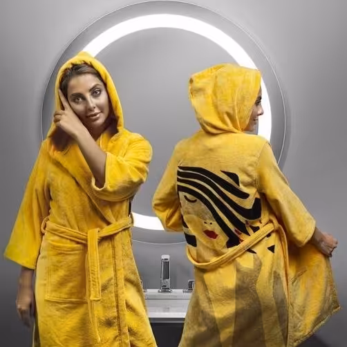 حوله پالتویی پودایران طرح آمیتیس لیمویی سایز 105