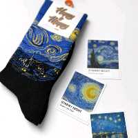 جوراب شب پر ستاره ونگوگ کالکشن Art پنبه فری سایز