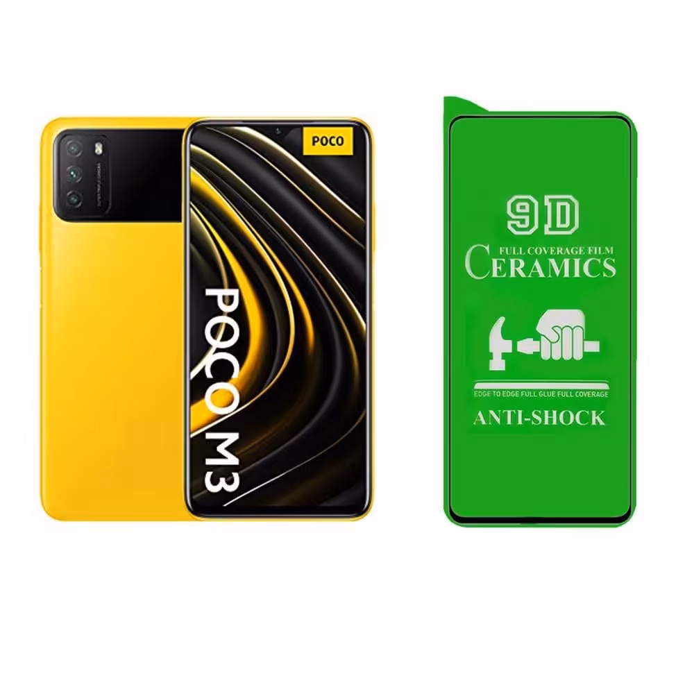 گلس شیائومی poco m3 نشکن ضدضربه شفاف