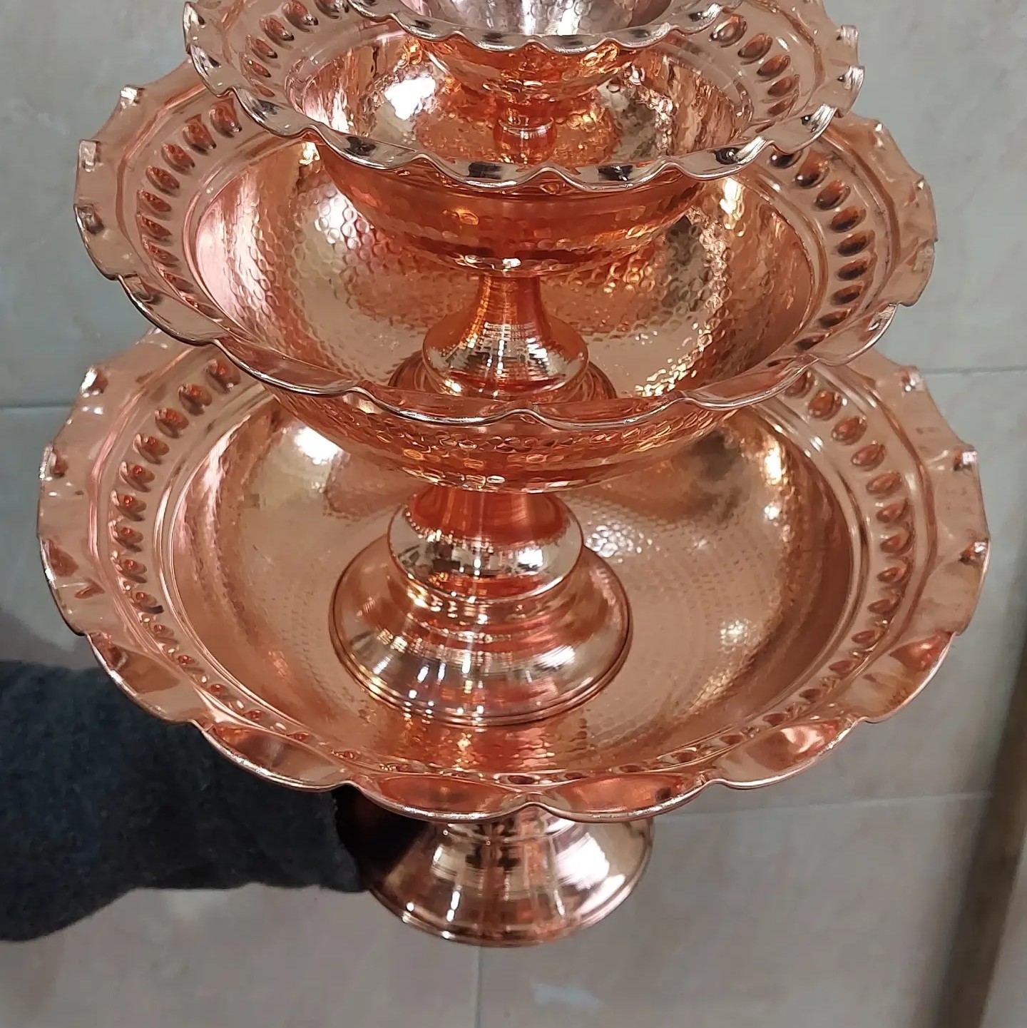 سرویس پذیرایی مسی طرح خلیج 3تکه 