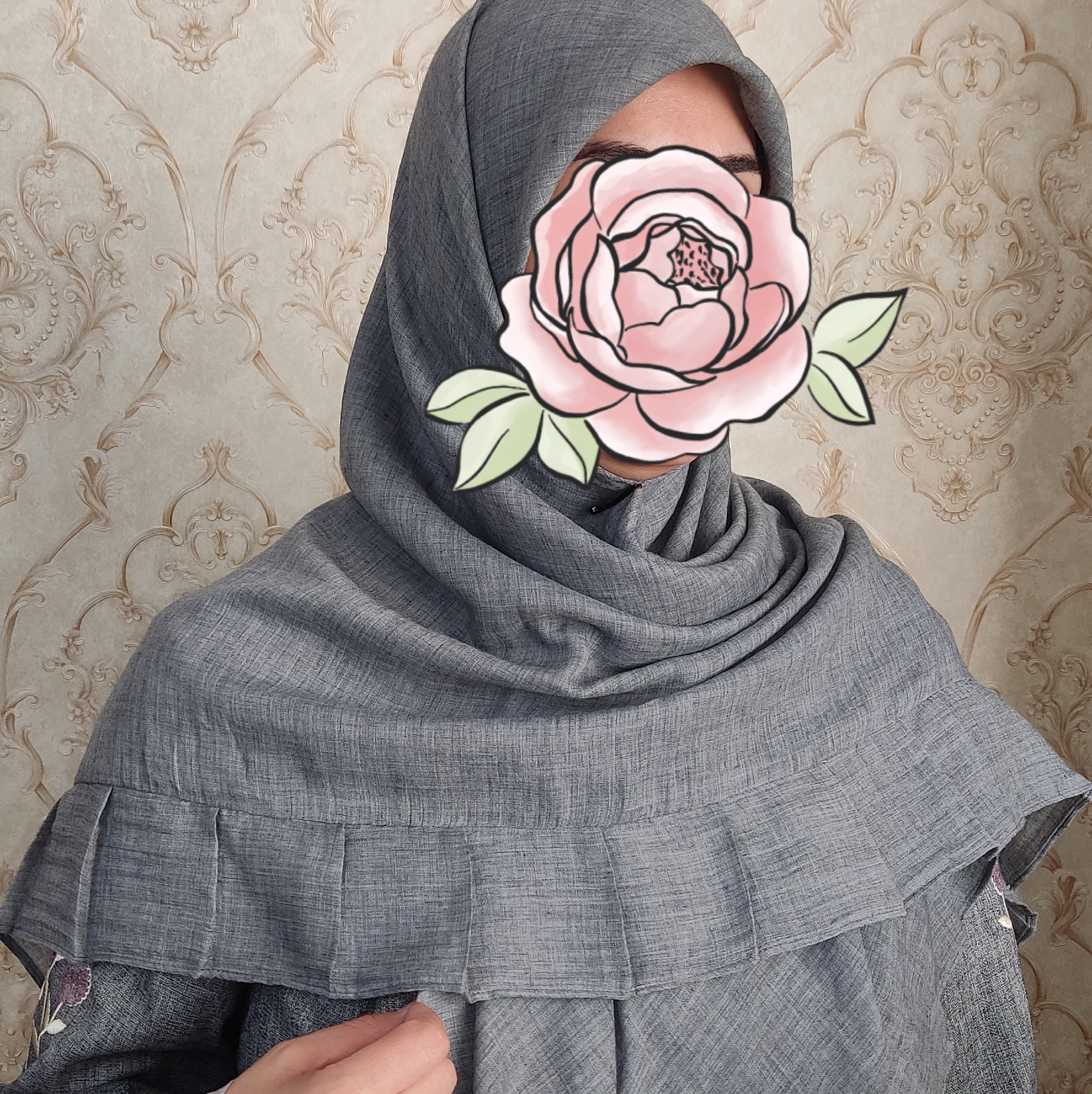 روسری دور چین ساده