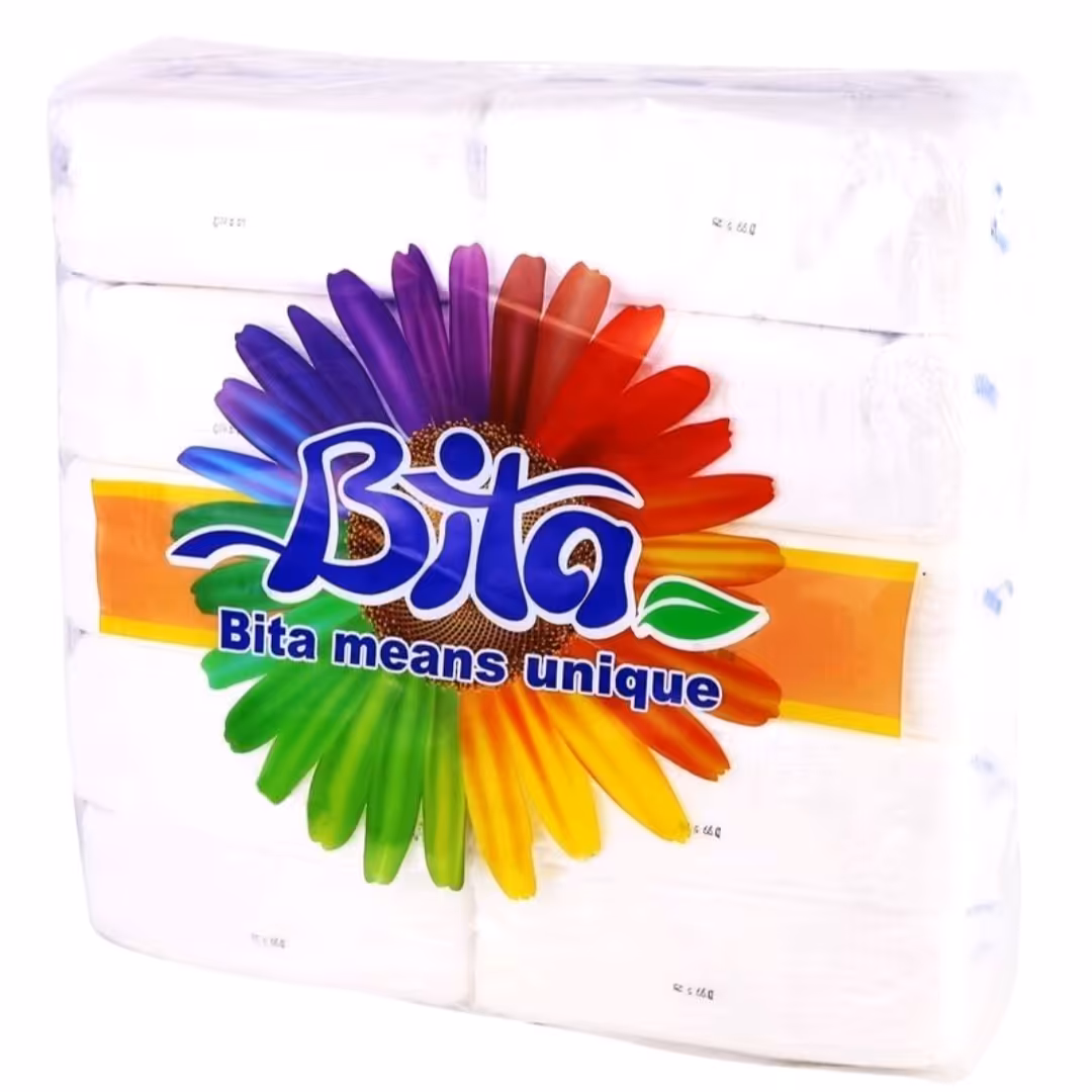 دستمال کاغذی خانواده بی تا اقتصادی 10 عددی 200 برگ (100 برگ دولا)