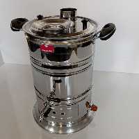 سماور گازی استیل 11 لیتری دارای تنوره دوتکه