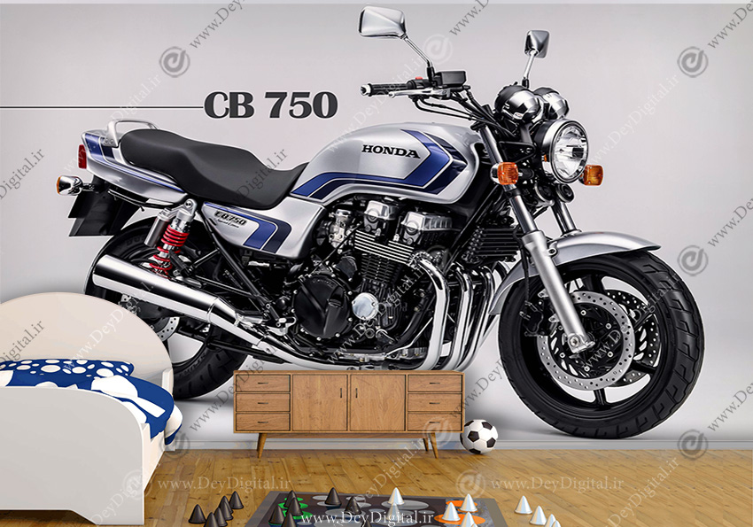 پوستر سه بعدی مدل موتور CB 750 کد BA-9238