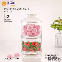 ظرف شکلات خوری اکرولیک لیمون 2 طبقه 2109