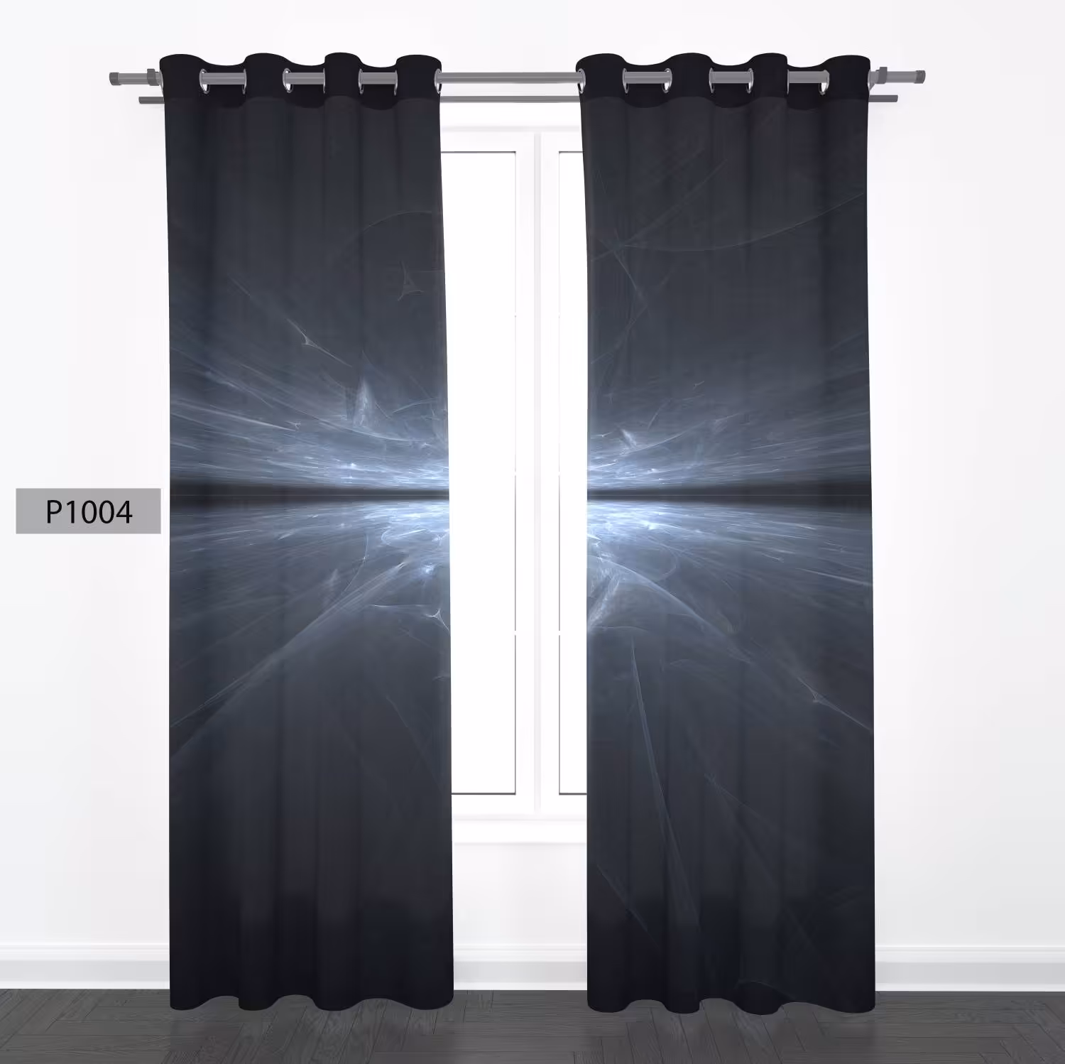 پرده هازان چاپی دو قواره دوخته شده پانچ شده هر قواره عرض 140ارتفاع190کد1004