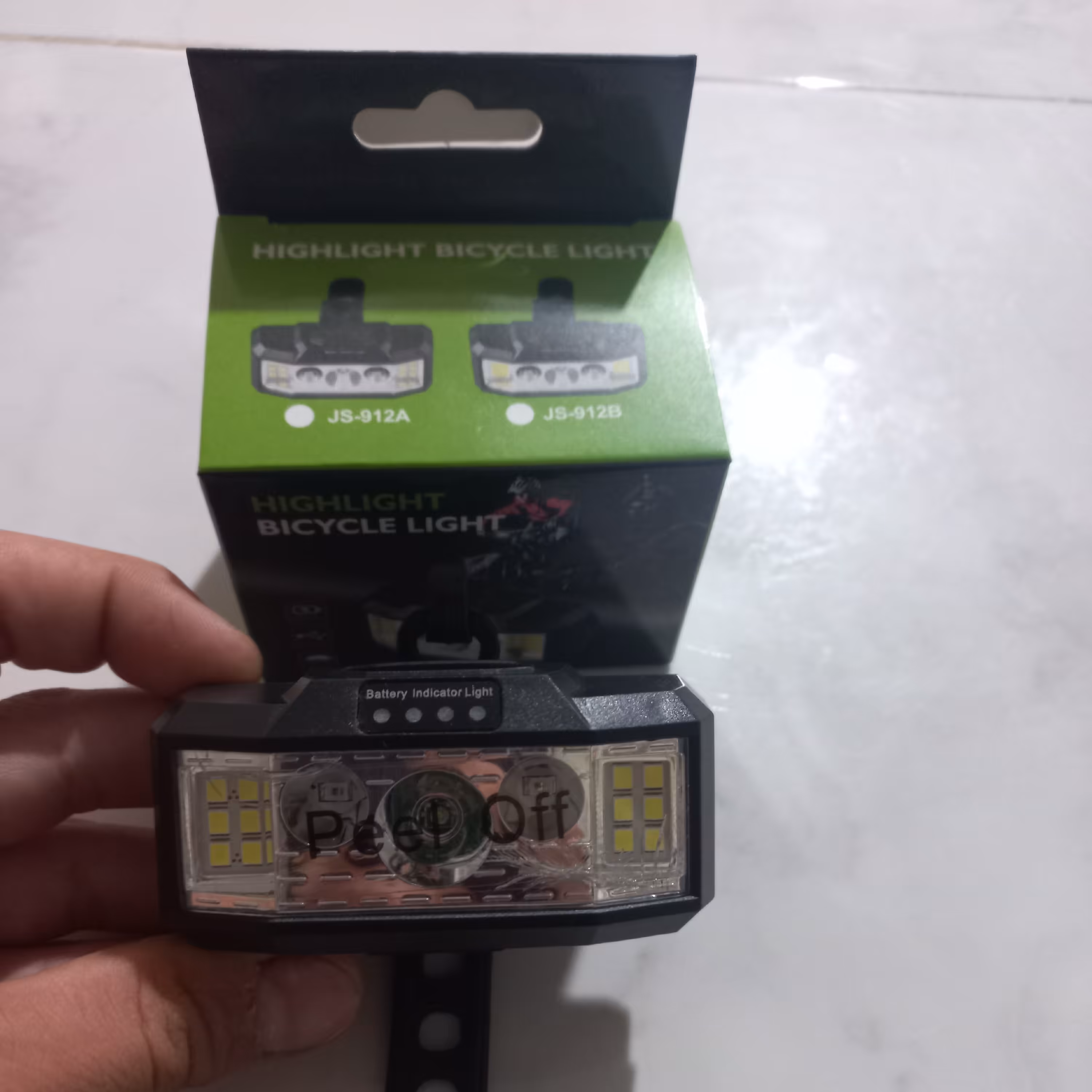 چراغ هدلایت دوچرخه شارژی چند حالته