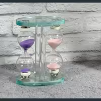 ساعت شنی دو قلو تمام شیشه ایی