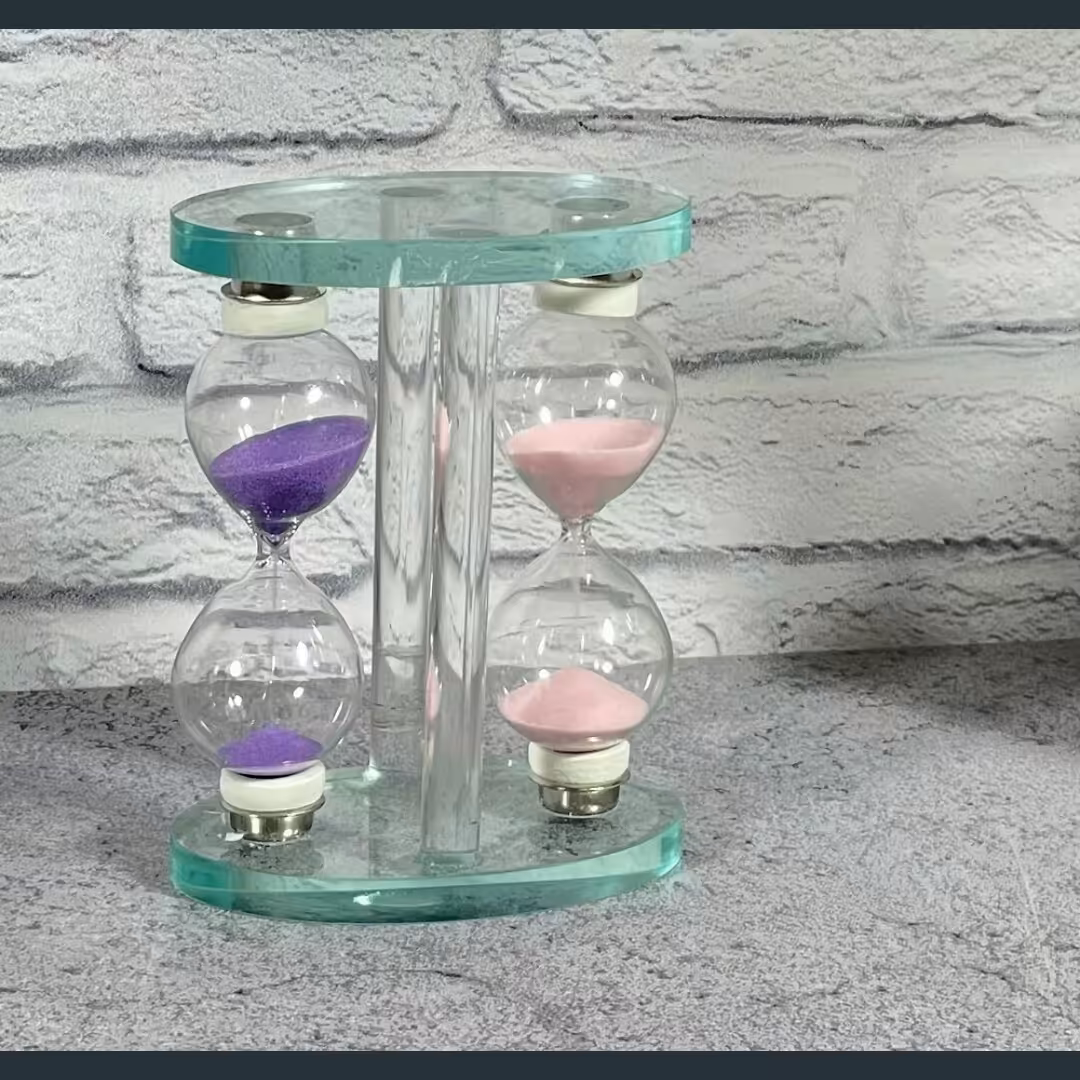 ساعت شنی دو قلو تمام شیشه ایی